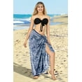thumbnail image 2 of HAPPY BAY Women's Bikini Wraps Beach Wrap Swimwear Cover up Skirt Bathing suit Swimsuit Sarong Coverups for Women One Size Zebra, Blue, 2 of 5