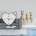 thumbnail image 2 of Reloj acrílico y conjunto de figuras familiares de conejos, diseño decorativo creativo para sala de estudio, cafetería, escritorio de oficina, mesa de, 2 of 8