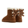 thumbnail image 7 of Weestep Girls Toddler Little Kid Warm Fur Winter Ankle Flat Snow Boot(10 Toddler, Bow Brown), 7 of 7