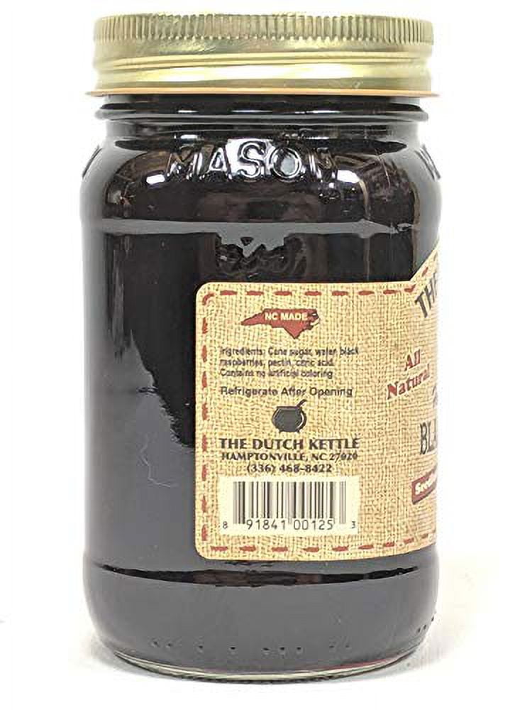 The Dutch Kettle Amish Homemade Style Black Raspberry Seedless Jam 2-19 Oz Jars