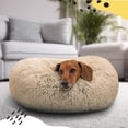 thumbnail image 4 of Best Friends by Sheri - Abrazador de rosquillas de piel sintética de lujo Shag (varios tamaños), cama con cojín redondo para gatos y perros con forma de rosquilla, con relieve ortopédico, se calienta, 4 of 5