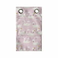 thumbnail image 1 of Swans Hanging Pocket Organizer, Repetitive Aquatic Royalty Bird with a Crown, Printed Polyester Storage Bag with Pockets, 9" x 27", Pale Pink Cream, 1 of 2