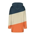 thumbnail image 5 of Womens Sherpa Jacket Fleece Long Sleeve Hoodie Zip Up Coats Fashion Printed Winter Warm Cardigan with Pockets (L, Orange), 5 of 5
