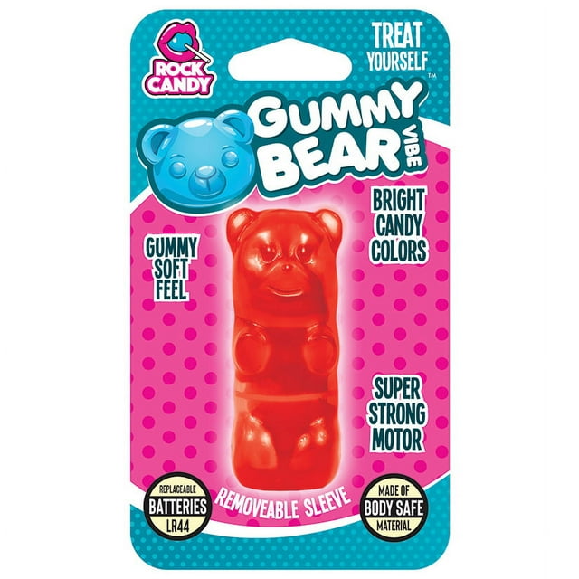 Rock Candy Gummy Bear Bullet Vibrator, Red