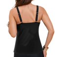thumbnail image 6 of kamemir Swim Top Women's Twist Front Bikini Top - Push Up Bathing Suit Top Padded Swimsuit Top(Black,S), 6 of 6