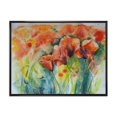 thumbnail image 1 of Designart Red Blossoming Poppies V FLOAT FRAME WALL ART, 1 of 4