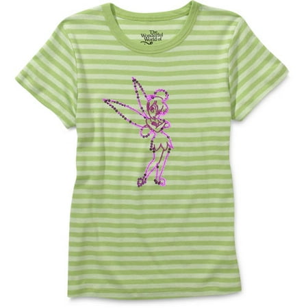 Women's Plus Sequin Tinker Bell Cap-Sleeve Tee