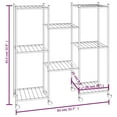 thumbnail image 2 of vidaXL Flower Stand with Wheels 32.7"x9.8"x32.9" Black Iron, 2 of 5