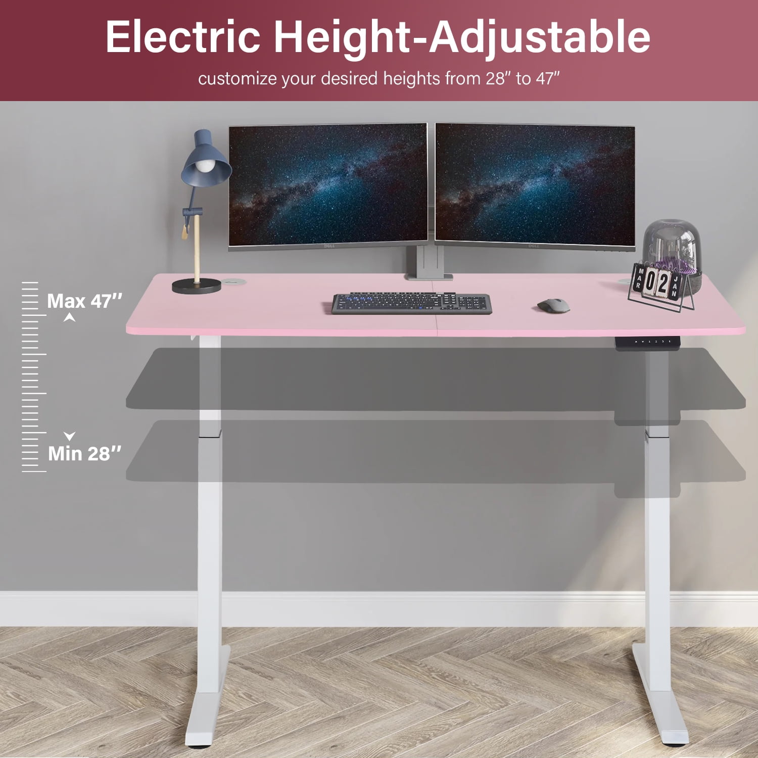 Pink standing desk outlet