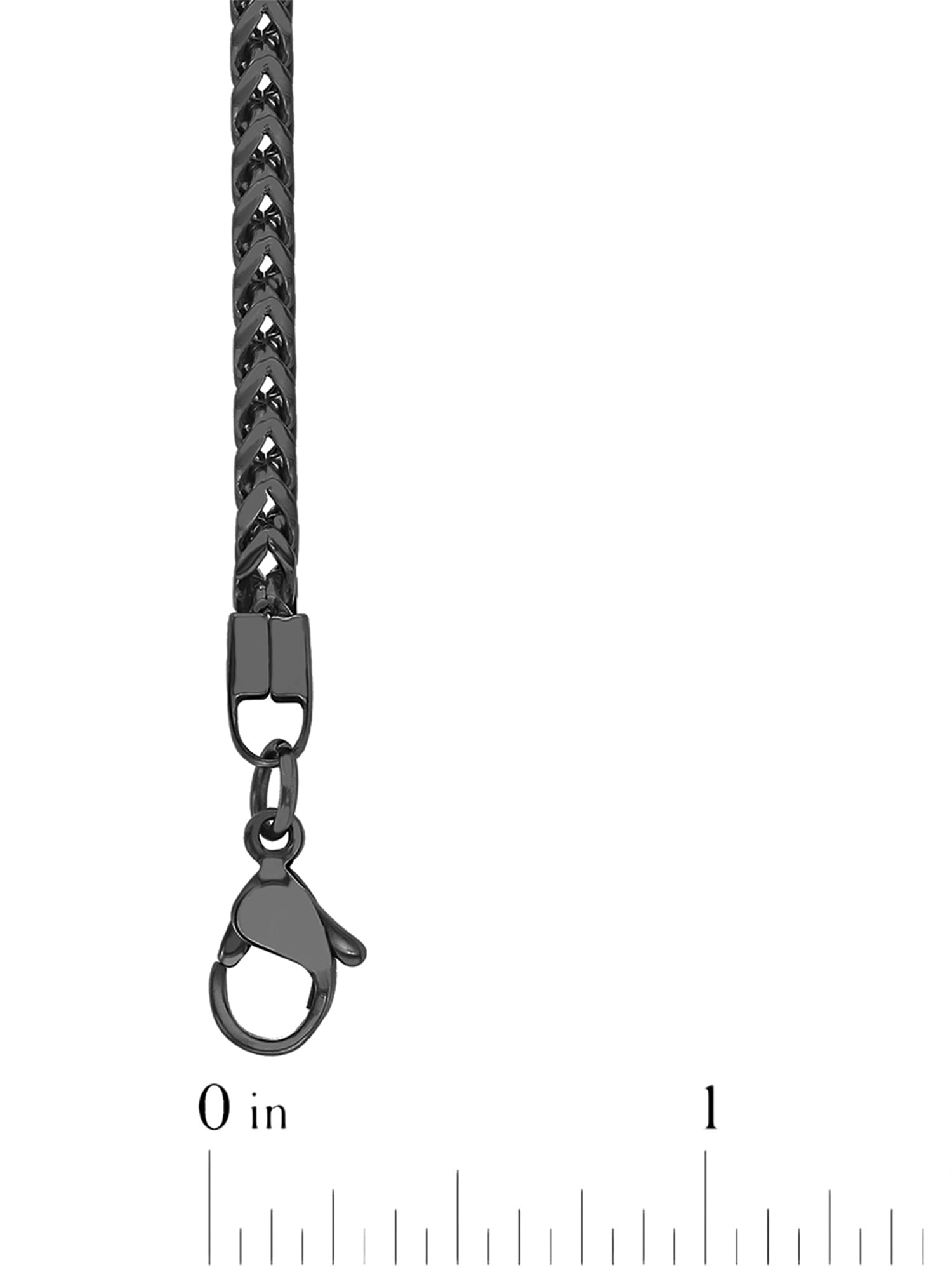 Men's Black Stainless Steel Franco 22" Chain Necklace - Brilliance Fine Jewelry