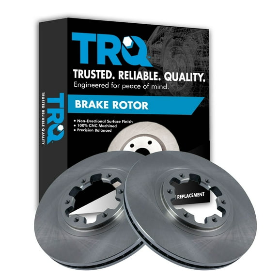 TRQ Front Brake Rotors Set Vented Fits Select 1998-2003 INFINITI QX4 1999-2004 Nissan Pathfinder
