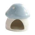 thumbnail image 2 of Hamster House Ceramic Hideout Mushroom Shaped Durable Material for Small Pets Cage Decoration, 2 of 9