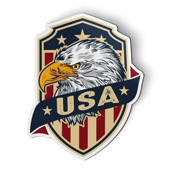 USA America Pride Patriotic Eagle - 5" Magnet for Car Locker Refrigerator