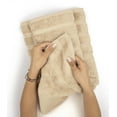 thumbnail image 6 of American Soft Linen Luxury 4 Piece Bath Towel Set, 100% Cotton Turkish Bath Towels for Bathroom, Beige, 6 of 10