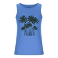 thumbnail image 4 of ZCFZJW Men's Sleeveless Workout Swim Shirts Big and Tall Regular Fit Quick Dry Running Tank Tops Summer Tropical Palm Tree Print Muscle Tees Blue S, 4 of 5
