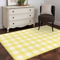 thumbnail image 3 of Yellow Plaid Area Rugs 4'x6', Washable Small Throw Rugs for Office Bathroom, Modern Minimalist Checkered Indoor Outdoor Rug Non-Slip Low Pile Carpet Runner Reversible Floor Mats, 3 of 8