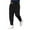 Black, variant on Men's Casual Solid Color All-Season Pants, Trendy 9-Inch Harem Pants for Spring Summer, Beach Vacation and Boho Style,Navy,M