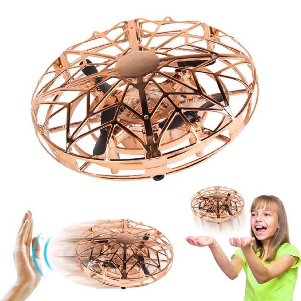 Mini Flying Drone Hand Operated UFO Levitation LED RC Helicopter Toys For Kids 