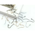 thumbnail image 5 of U8MO 200 Simple Earring Fish Hook Ear Wire French Hook Jewelry Finding Various Color-Dull Silver Tone, 5 of 7