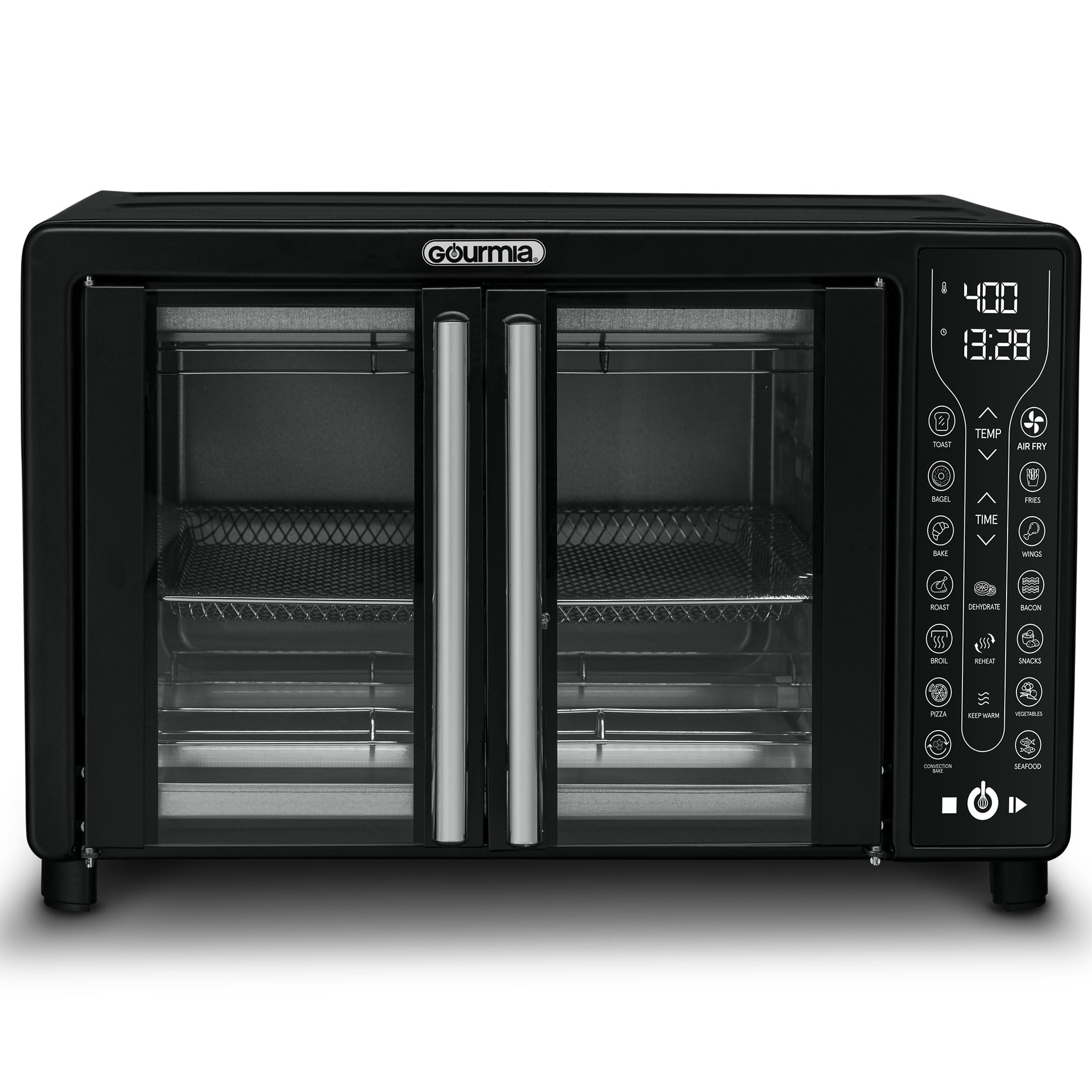 Removable Double Glazed Door Including Baking Grill and Tray Timer Function COSTWAY Built-in Stainless Steel 71L Electric Multifunction Oven with 4 Cooking Modes
