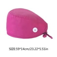 thumbnail image 2 of Pack of 3 Unisex Cotton Operating Hats Doctors Pure Color Scrub Professional Tie Back Sweatband Working Caps, 2 of 5