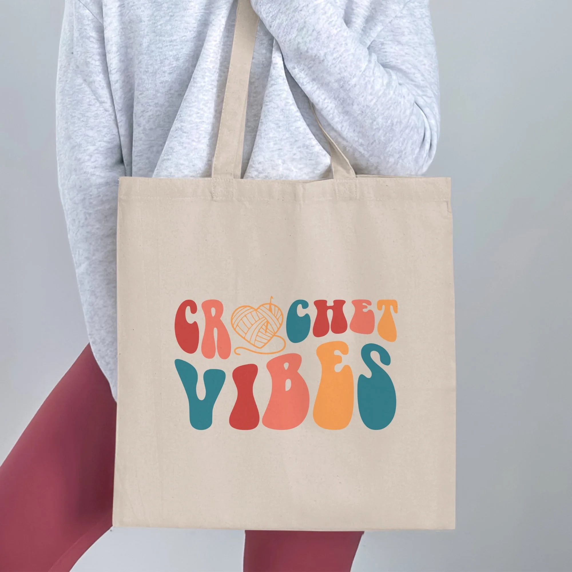 Crocheter Gift, Crocheting Yarn Tote Bag, Project Bag, Gift for Crocheter, Hobby Craft Bag