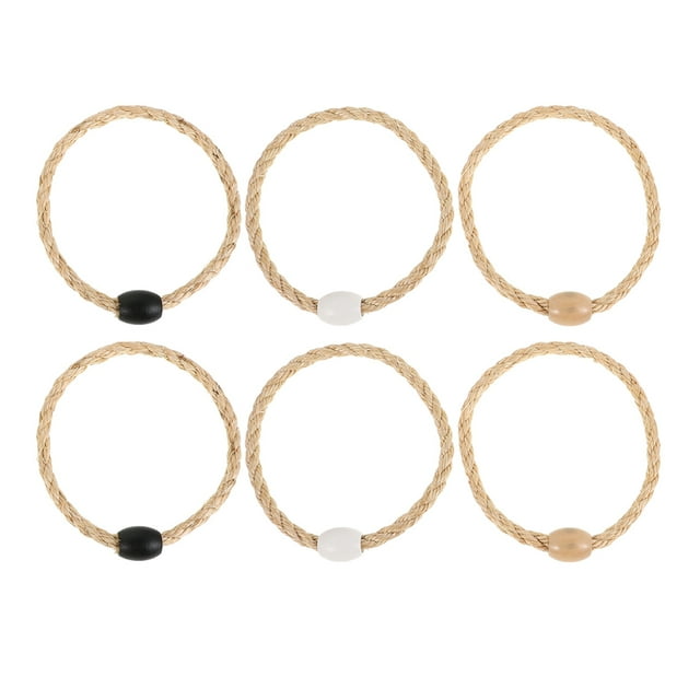 KAKOWELY rope ring toss game 6pcs Rope Ring Toss Game Replacement Parts For Adults And Kids Outdoor Lawn Toss Rings For Agility Practice And Yard Games5.12"X5.12"X0.28"