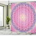 thumbnail image 4 of Ambesonne Pink Mandala Shower Curtain, Vibrant Harmony, 69"Wx75"L, Magenta Purple Peach, 4 of 4