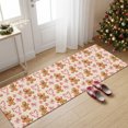 thumbnail image 6 of Christmas Gingerbread Man Washable Area Rug 2 x 6 ft Winter Country Red Stripe Bow Tie Candy Soft Non‑Slip Rugs Stain Repellent Indoor Mats for Long Hallway, Kitchen Runner, Corridor Laundry, 6 of 9