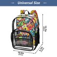 thumbnail image 4 of Iauyy Clear Backpack Heavy Duty PVC Transparent Backpack for College Workplace, Graffiti, 4 of 8