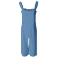 thumbnail image 4 of Women Loose Casual Jumpsuits Linen Wide Leg Jumpsuits Bib Pants Baggy Rompers Overalls With Pockets Dress for Women New Years Eve Jumpsuit Women New Jumpsuits for Women Juniors Jumpsuits Formal Short, 4 of 4
