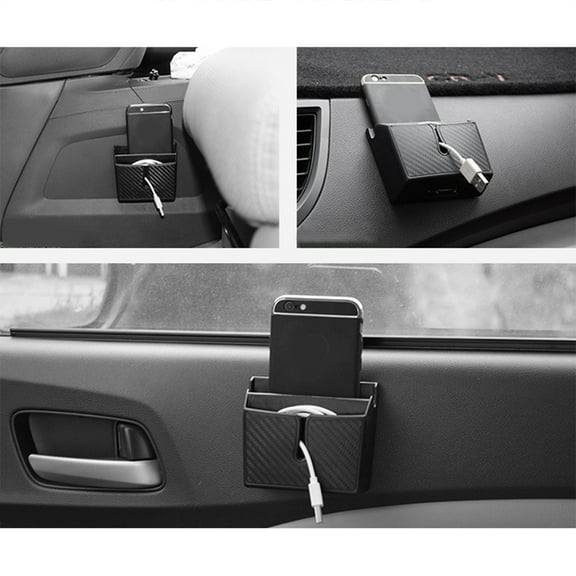 LABSERRON 1Pcs Minivan Accessories Black PVC Car Trunk Storage Box Portable and Space-Saving for Car Use