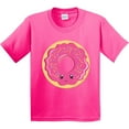thumbnail image 3 of Inktastic Hot Pink Donut Youth T-Shirt, 3 of 5