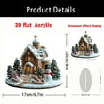 thumbnail image 3 of 2D Flat Acrylic Christmas Gingerbread House Ornaments - Light-Up Festive Decorations for Holiday Home & Tree Arrangements, 3 of 6