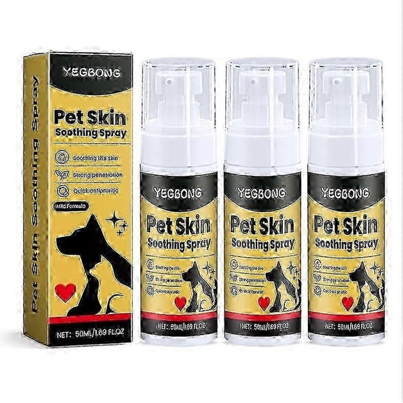 1/2/3pcs Pet Skin Spray Dog Cat Skin Care Spray, Soothing Spray Cleansing Softening Skin, Soothing Anti-itch Spray Nourishing Spray