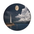 thumbnail image 1 of Lighthouse Mouse Pad for Computers, Lighthouse Moonlight Island Large Clouds Sea Seaside Waterfront Night Time Bay, Round Non-Slip Thick Rubber Modern Mousepad, 8" Round, Multicolor, by Ambesonne, 1 of 2