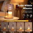 thumbnail image 5 of HAIDOLIANG Purple Glass Candle Warmer Lamp with Timer & Dimmer, Adjustable Height Electric Wax Warmer for Scented Candles, Gifts for Women, 5 of 6