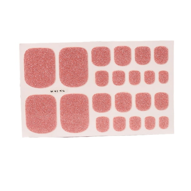 Seitruly 1 Juego de tiras de uñas de calle de colores, limas para uñas de los pies, autoadhesivo brillante, impermeable, suministros Juegos de manicura setenta y tres
