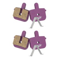 2set Disc Brake Pad 1.33" x 1.15" Semi-Metallic Resin Bike Brake Pads with Spring for BB7 M355 M446 M640 Mountain Road Bikes, Purple