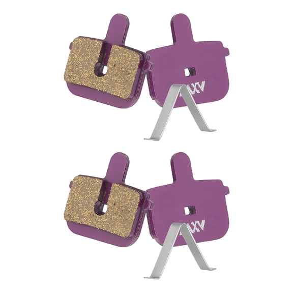 2set Disc Brake Pad 1.33" x 1.15" Semi-Metallic Resin Bike Brake Pads with Spring for BB7 M355 M446 M640 Mountain Road Bikes, Purple