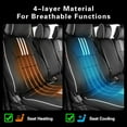 thumbnail image 5 of EKR Custom Fit F150 Car Seat Covers for 2015-2020 Ford F150 SuperCrew XL,XLT & 2017-2022 F250/F350/F450 SuperDuty CrewCabXL/XLT - Leather(Black with White Trim), 5 of 6