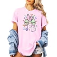 thumbnail image 2 of Fun Easter Nurse Shirt for Women - Cute Bunny Bow Stethoscope Graphic Tee Pink Shirt Adult Small, 2 of 7