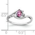 thumbnail image 2 of Primal Gold 14 Karat White Gold 5x3mm Pear Pink Sapphire and AA Diamond Ring, 2 of 4