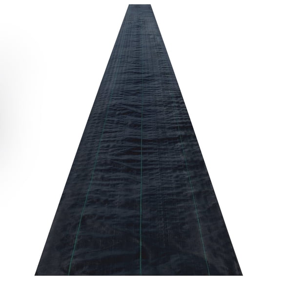 2.4OZ Heavy-Duty Woven Weed Barrier Fabric, 2 x 300 FT Premium Geotextile Landscape Fabric - High Permeability Ground Cover for Flower Beds, Underlayment, Weed Control