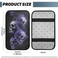 thumbnail image 5 of Yuyamidu Purple Skull Car Center Console Cover Fluffy Armrest Cover for Car Center Console Soft Auto Armrest Covers Protector Non-Slip Car Interior Accessories for Most Vehicles, 5 of 7