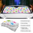 thumbnail image 3 of Yiaed Bear And Polka Dot Print Car Windshield Sunshade Front Auto Car Front Window Sun Shade Foldable Sun Visor Shield Cover Auto Accessories for Sedan SUV Truck-Small, 3 of 5