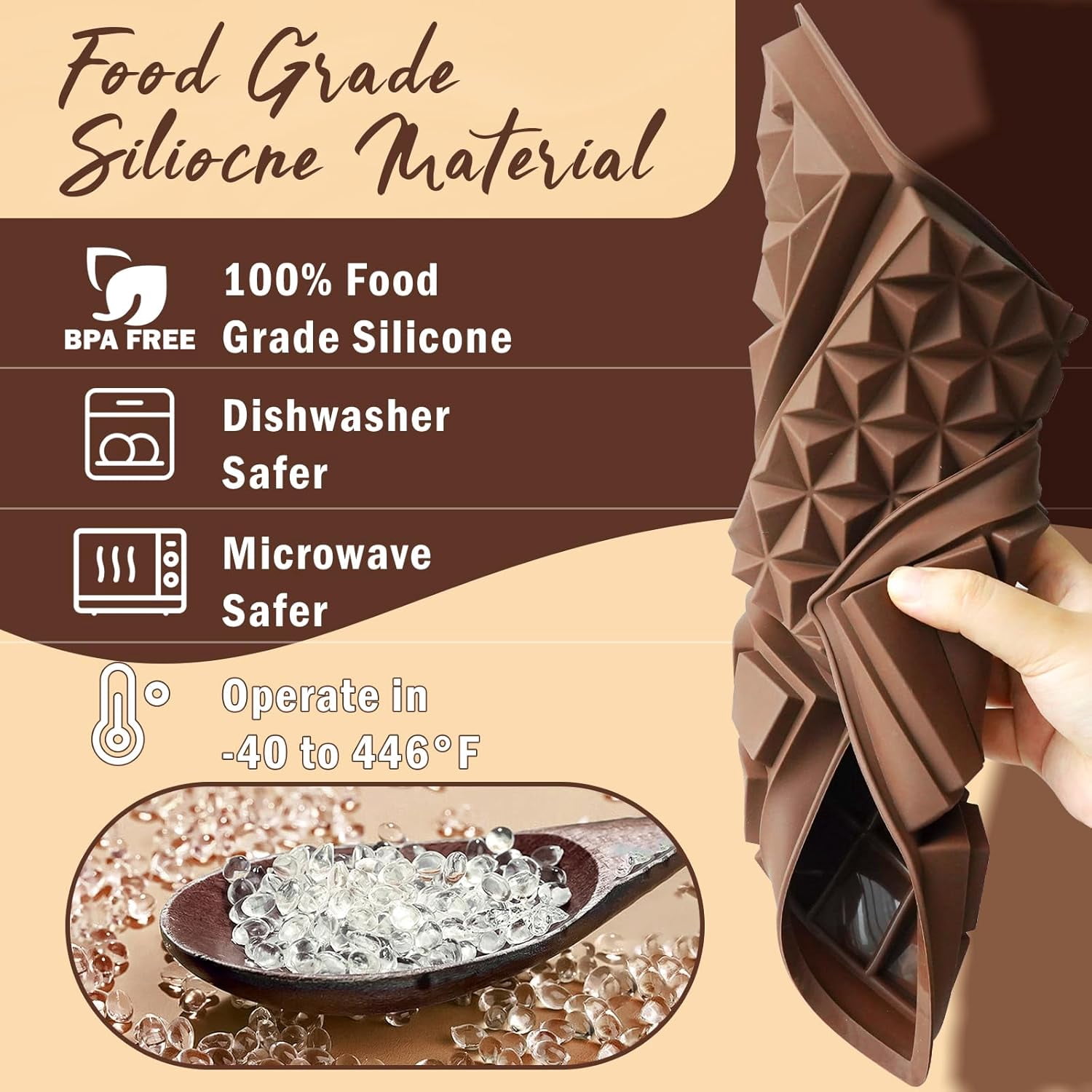 FRKSMD-Chocolate Bar Silicone Molds, Large Stuffed Dubai Pistachio Deep Bar Moulds Kit 1 Inch Thick Big Pack of 2, Ideal for Homemade Making Bar Candy Bar Bpa Free DIY
