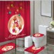 thumbnail image 1 of Juego de cuatro alfombras de baño, alfombras para sala de estar, alfombra de área, alfombra de baño estampada, impermeable y cortina de ducha de poliéster, alfombra absorbente., 1 of 4
