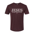thumbnail image 2 of Wild Bobby Jesus the Way. The Truth. The Life Inspirational/Christian Men Premium Tri Blend Tee, Cardinal, Small, 2 of 5