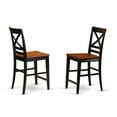 thumbnail image 3 of East West Furniture Jackson 5-piece Wood Dining Set with Stools in Black/Cherry, 3 of 4